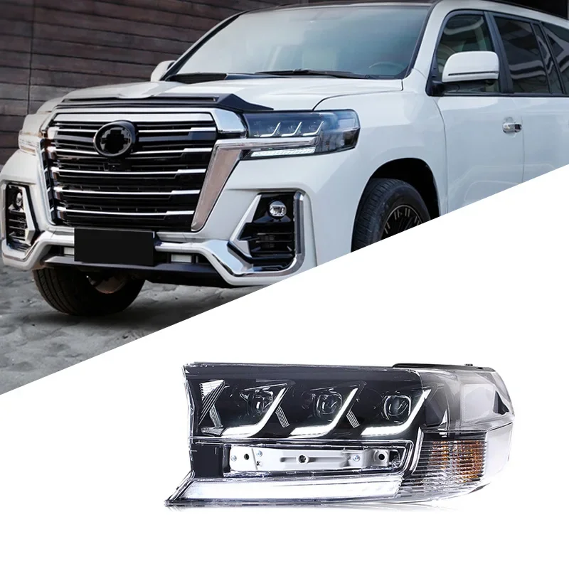 

Car LED Headlight Light Assemblies For Toyota Land Cruiser 2016-2020 Auto Fog DRL Brake Turn Signal Lamp Plug and Play