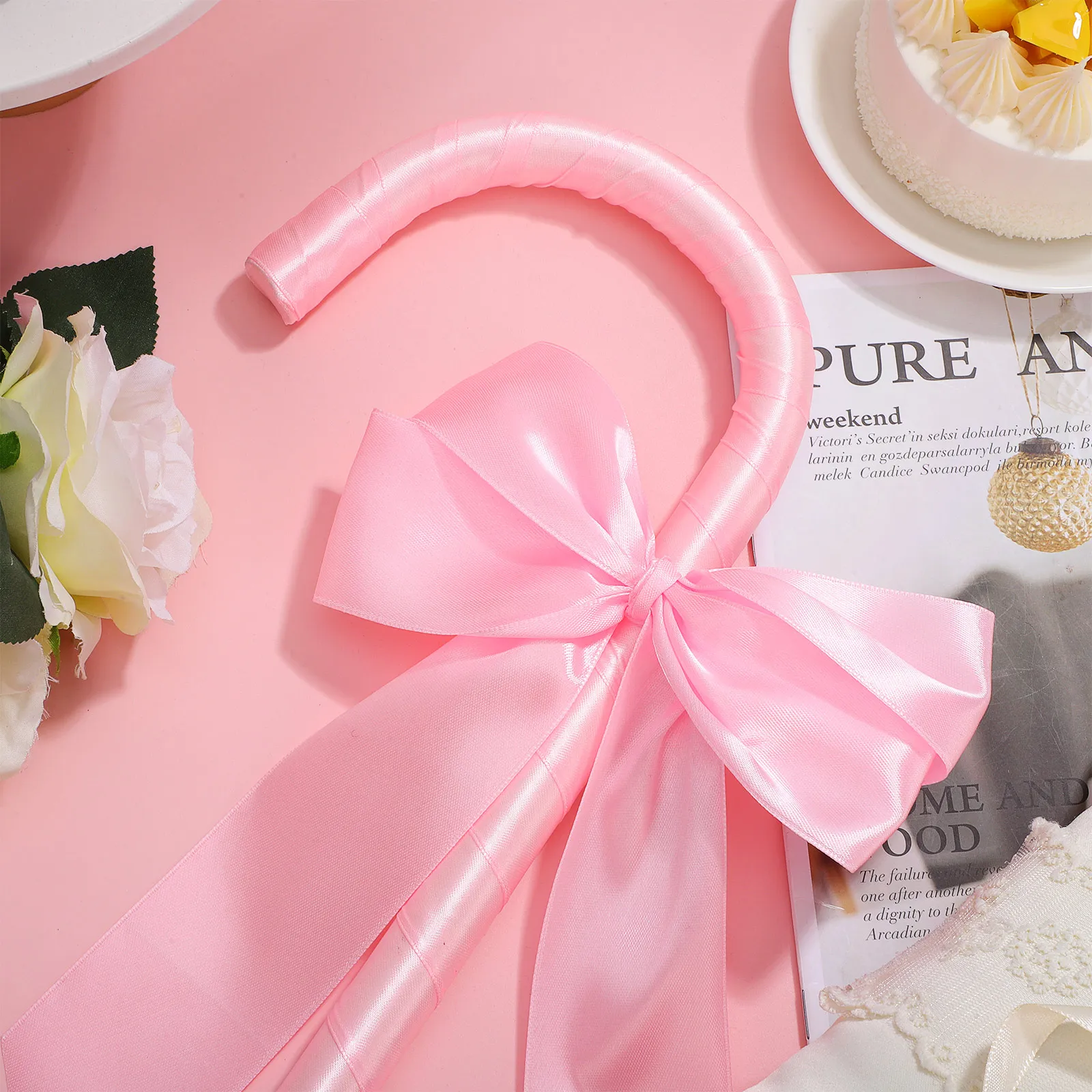 

Bowknot Canes Plastic Lightweight Halloween Dress up Prop Stage Cosplay Ornament Party Supplies Easy to