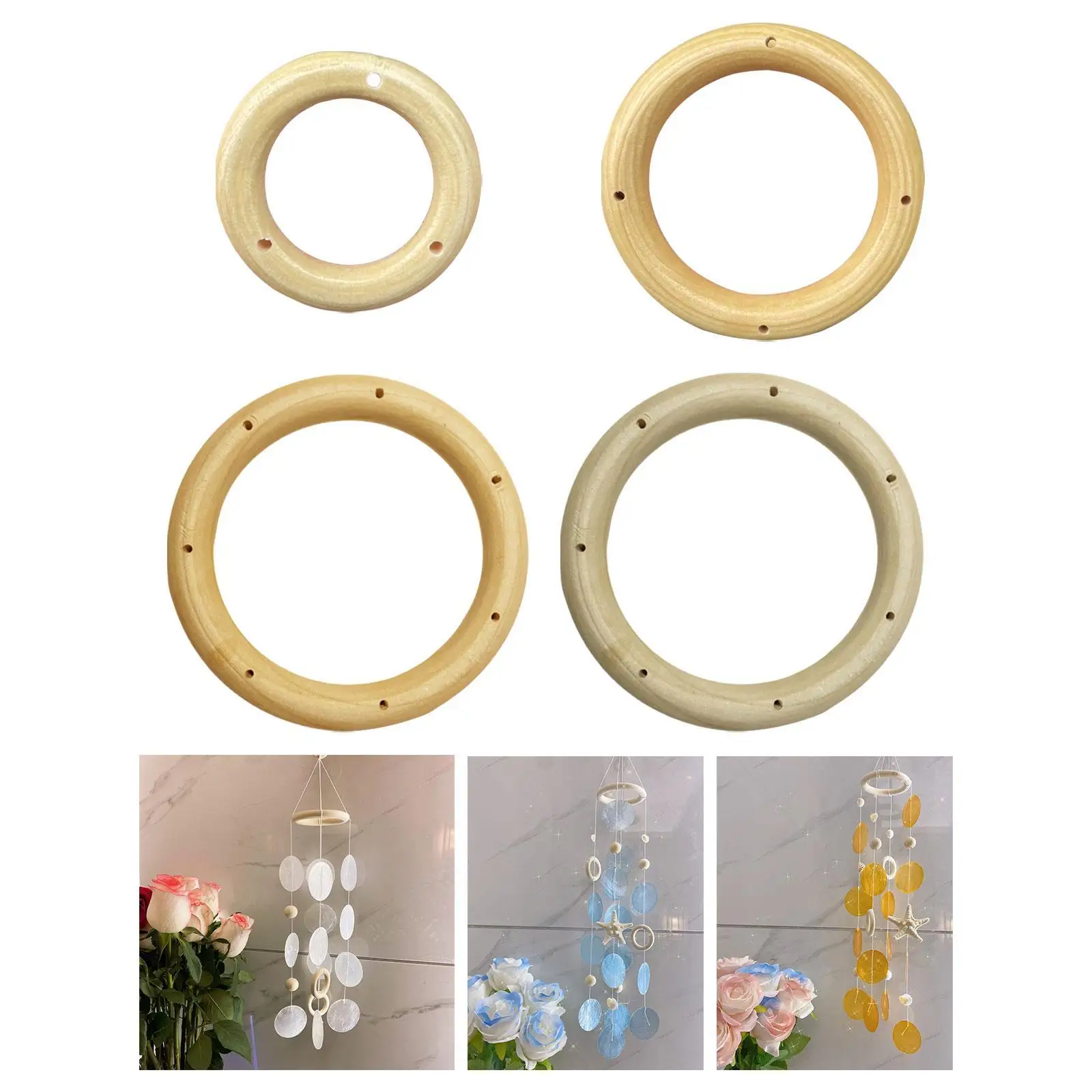 20Pcs Wind Chime Circles, DIY Wind Chimes, House Garden Wind Wind Chime Parts Top, Circles of Wind Chime or Frame