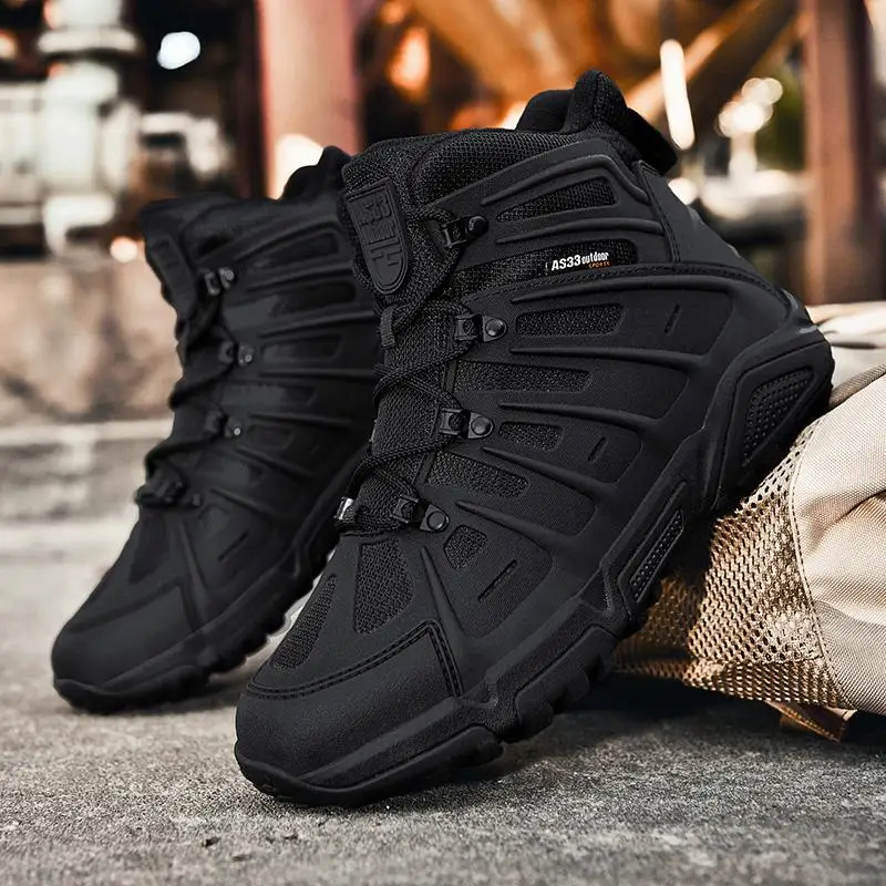 Outdoor training men tactical boots high-top desert combat hunting hiking boots size 39-47