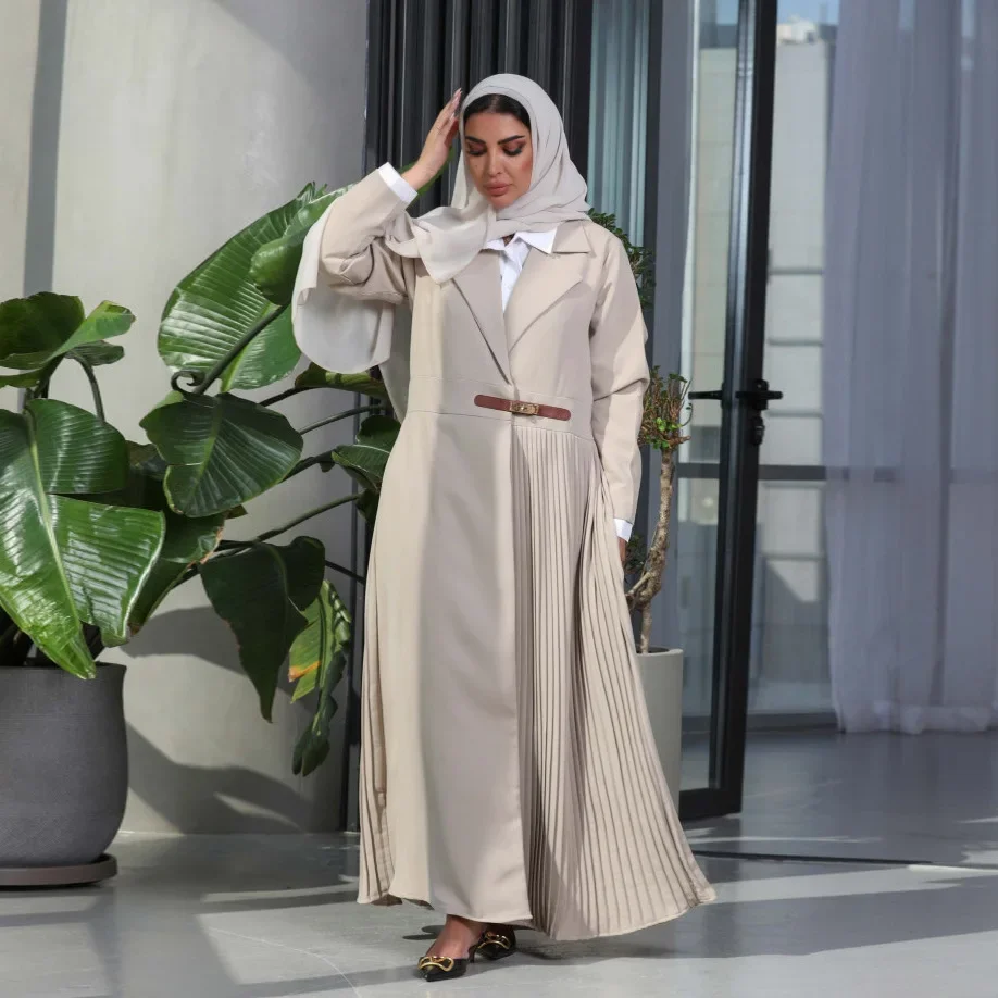 Dubai aberto quimono abaya moda roupas islâmicas muçulmano kaftan casaco maxi vestido para mulheres eid ramadan solto robe caftan marocain