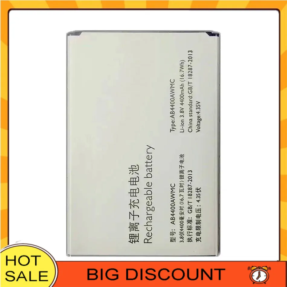 

Mobile Phone Battery Reliable Replacement 4400Mah AB4400AWMC For Philips V387
