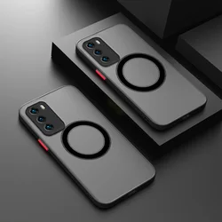 Magnetics Hard Matte Back Case for Xiaomi Redmi Note 12 11 Pro Plus Turbo 5G 4G 11E 11S 10S 10 9S 9 Redmi 10C Soft Bumper Cover