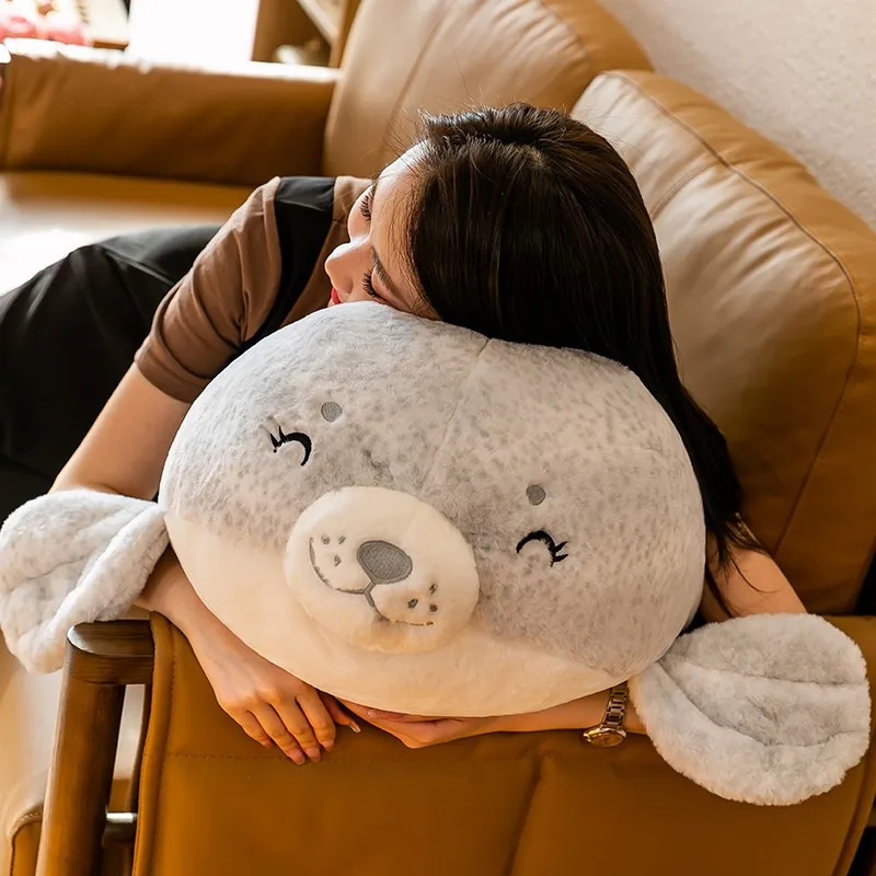 

Kawaii Sea Ocean Animal Plush Toys Lifelike Seal Dolls Pillow Super Soft Appease Sleeping Back Cushion For Kids Birthday Gifts