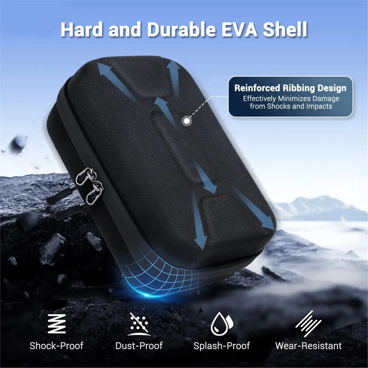 2026 New Hard Shell for 3 Case Portable EVA Protective Bag Shockproof Storage Carry Travel Case