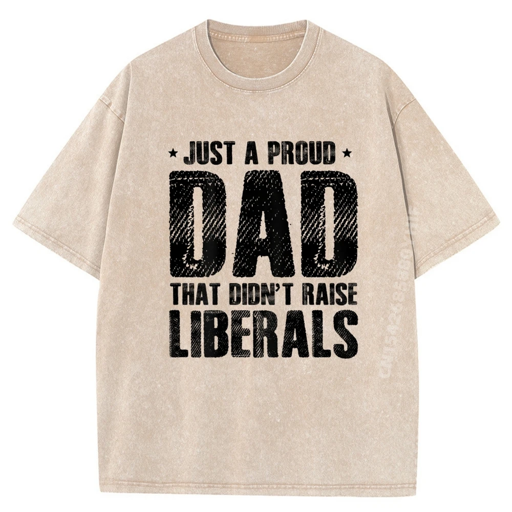 

Loose Just A Proud Dad That Tees Husband Discount Christmas Simple High Quality Printed T Shirt Casual Washed Shirt