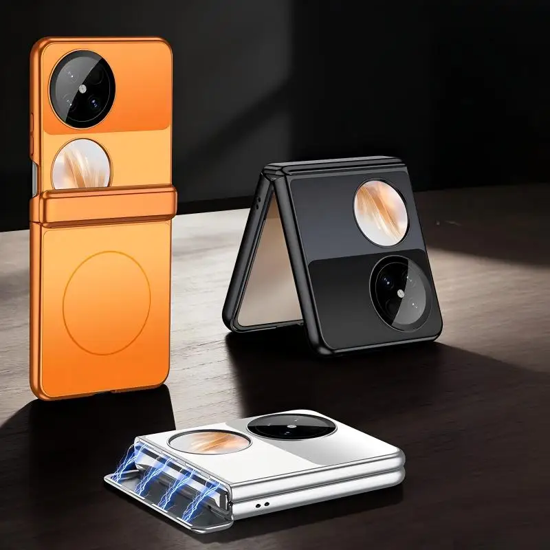 

For Huawei Pocket 2 Chain Case, Magnetic Wireless Charging Back Cover Fashion Protective Case