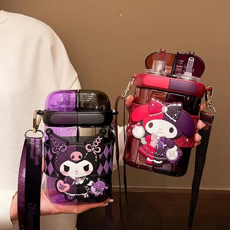 

New 680ml Hellokitty Melody Kuromi Lotso Water Cup Student Tritan Double Drinking Kettle Portable Water Bottle Gift Birthday