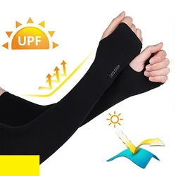 Mangas deportivas para mujer, guantes de protección solar, Mangas de ciclismo, Unisex, verano, 1 par