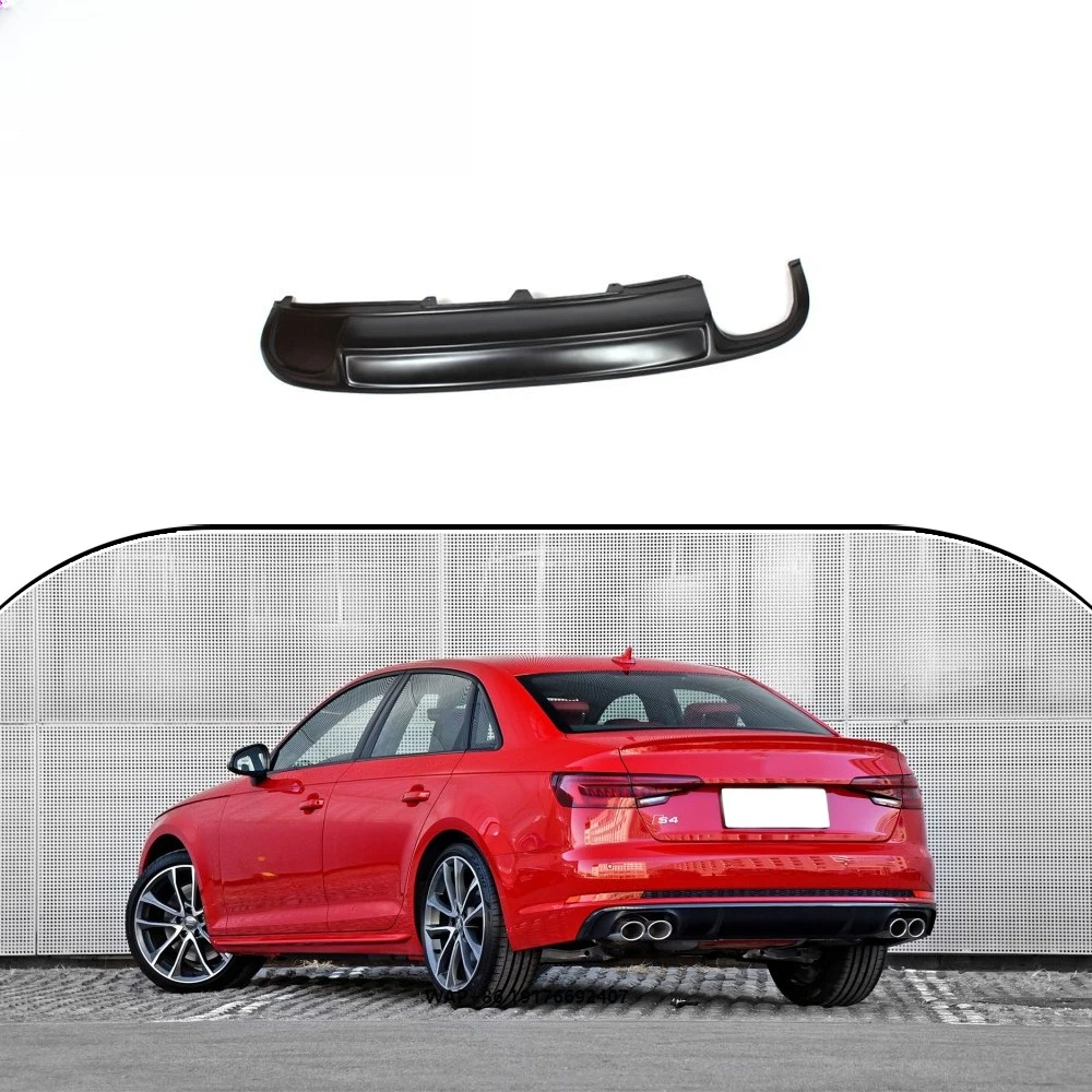 

Dual Exhaust Single Outlet S4 Style Rear Diffuser forAudi A4 B8