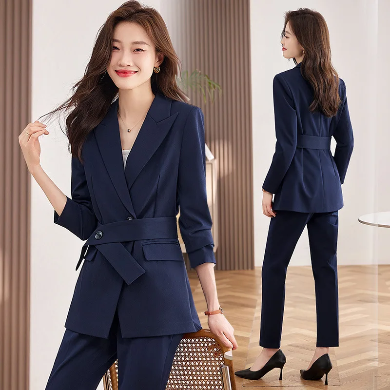 

Suit Jacket Women's Spring and Autumn Fashion Elegant Formal Clothes Suit Professional Tailored Suit High-End Commute Slim-Fit W