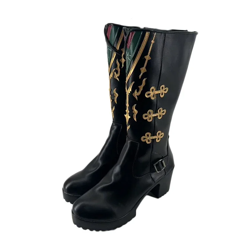 Love and Deepspace Xavier Cosplay Shoes PU Leather Shoes Halloween Carnival Boots Anime Accessories Black High Heels Custom Made