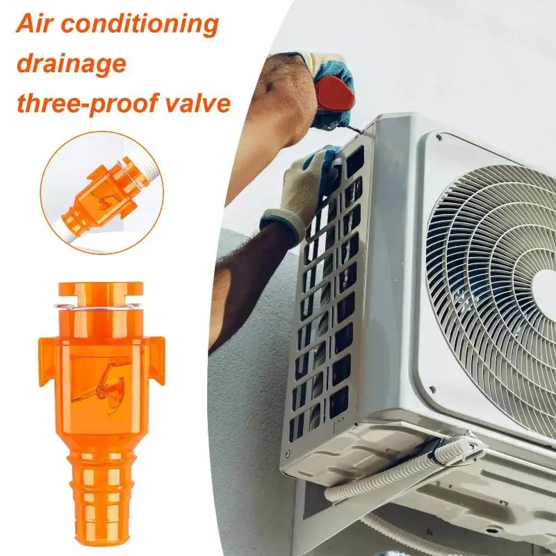 Three-Proof Anti-Backflow AC Drain Valve One-Way Check Fitting for Portable Mobile Air Conditioner Drainage System