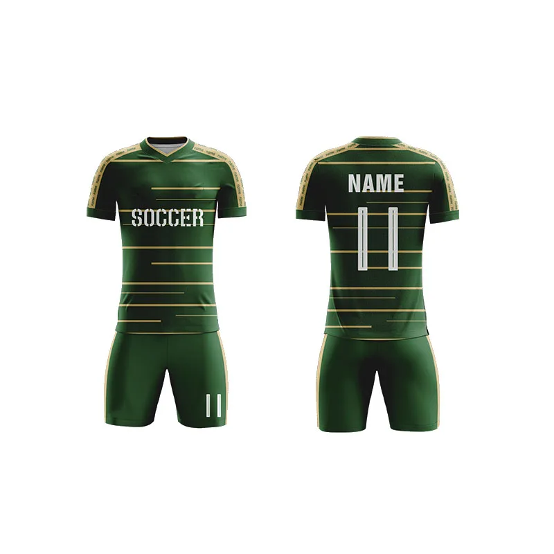 Soccer Sets For Men Customizable Blank Full Sublimation Team Name Number Logo Printed Short Sleeves Uniforms Training Tracksuits