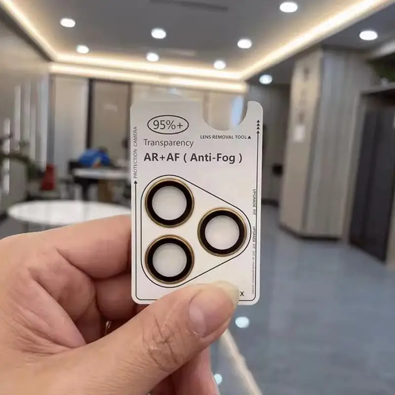 Anillo de cristal para lente de cámara AR + AF, Protector de pantalla de lente de vidrio templado para IPhone 15 16 Pro Max 16pro 15plus, 1 ud.