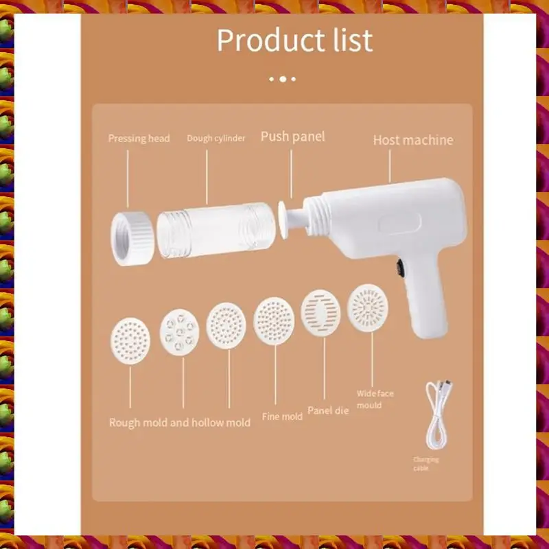 

Aimee Handheld Electric Pasta Maker Electric Noodle Maker High Efficiency Handheld Press Pasta Machine With 6 Molds For Home