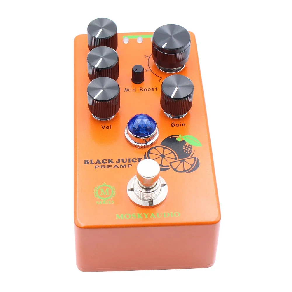 Mosky audio Black Juice Preamp Guitar Bass Effect Pedal Preamp Overdrive Four Models With True Bypass