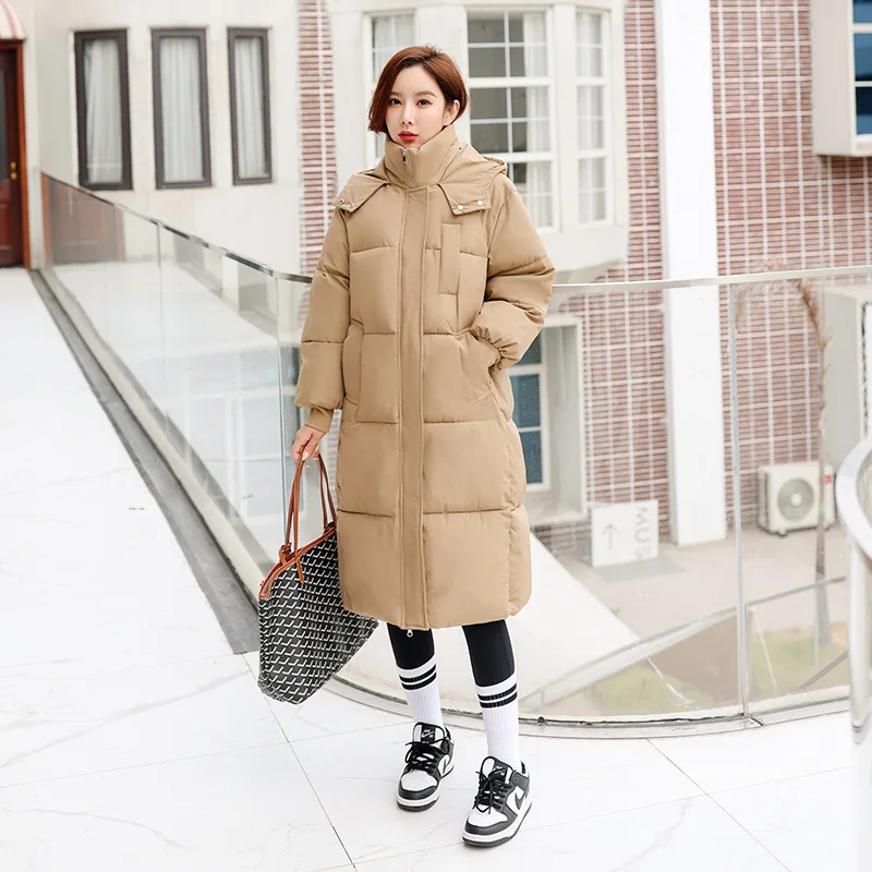 Thick Winter Cotton Padded Coat Women Long Over Knee Loose Plus Size Casual Jacket New Quilted Parka AU-266 Winter Jacket Women