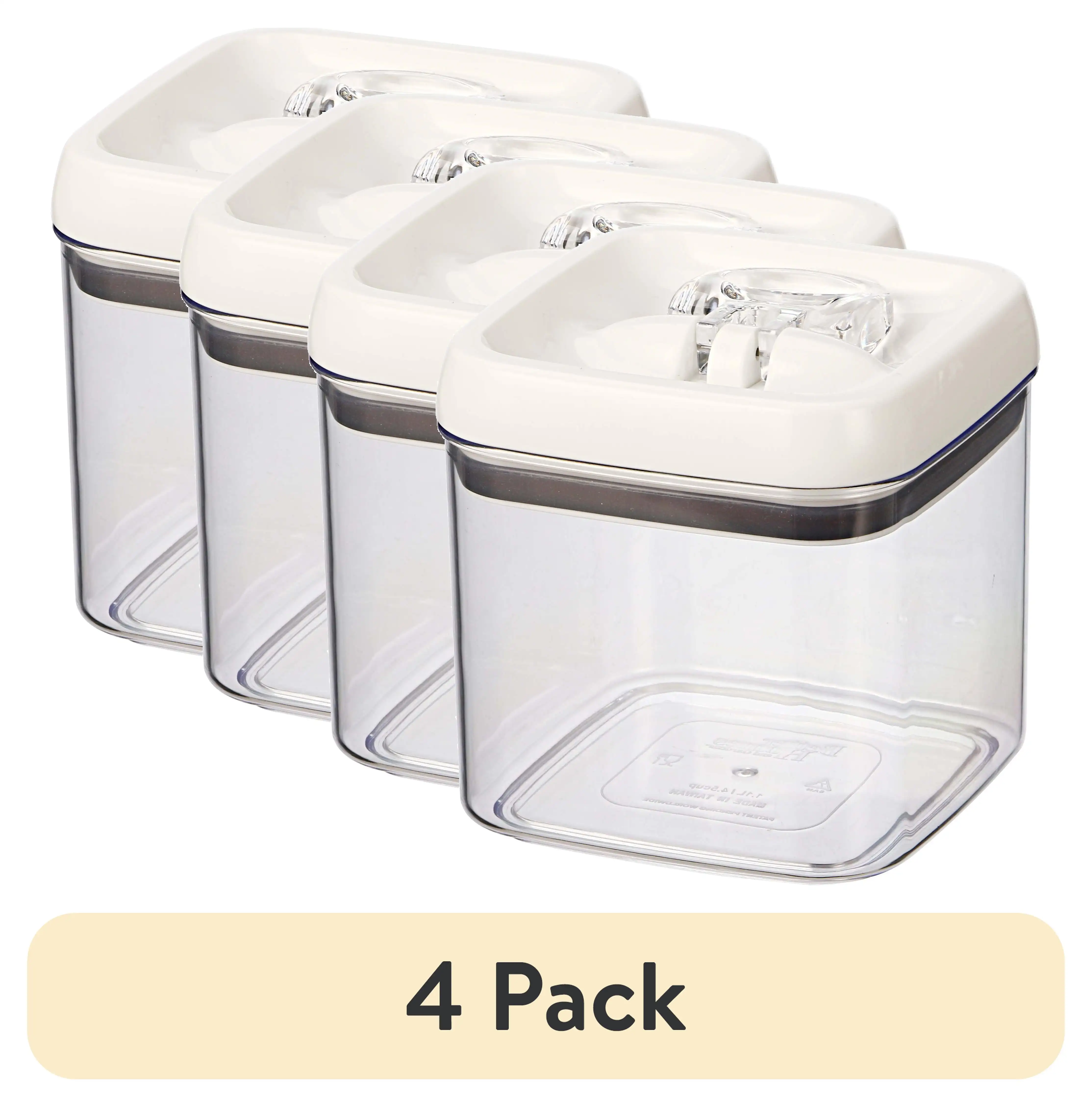 

(4 pack) Canister - 4.5 Cup Flip-Tite® Square Food Storage Container