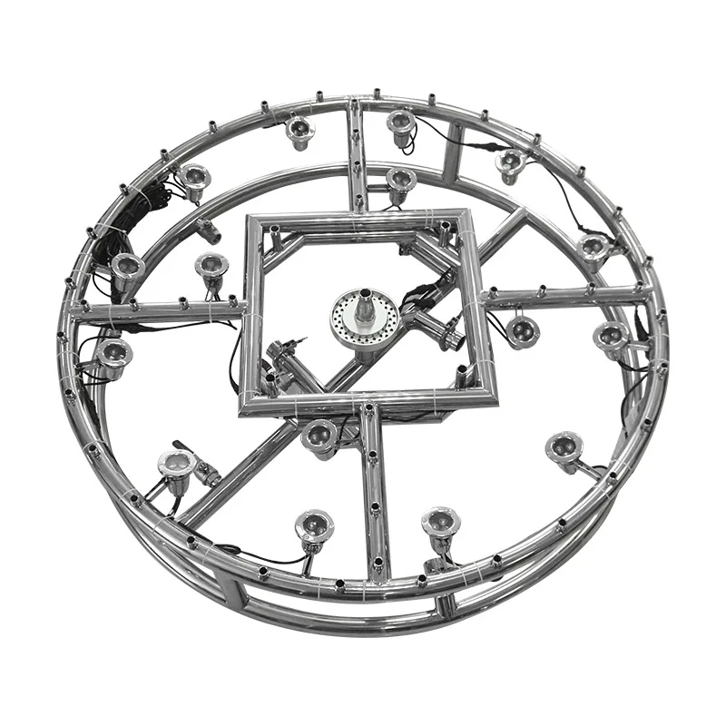 Multi-nozzle combination of small and medium-sized stainless steel music fountain, a variety of modes are available