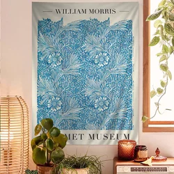 William Morris Art Colorful Tapestry Wall Hanging Hippie Flower Wall Carpets Dorm Decor Japanese Tapestry