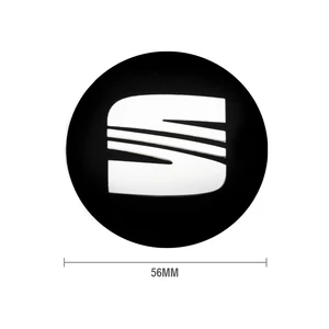 Car Roda Centro Hub Cap Stickers, Auto Kidney Cap of the emblem, emblem for Seat Leon, Cupra, MK1, MK2, Ibiza, 6J, 6F, 1p, 5F, FR, Changing, 56mm, 60mm, 4 pces 8 Main Sales Centers Seat FR - №3