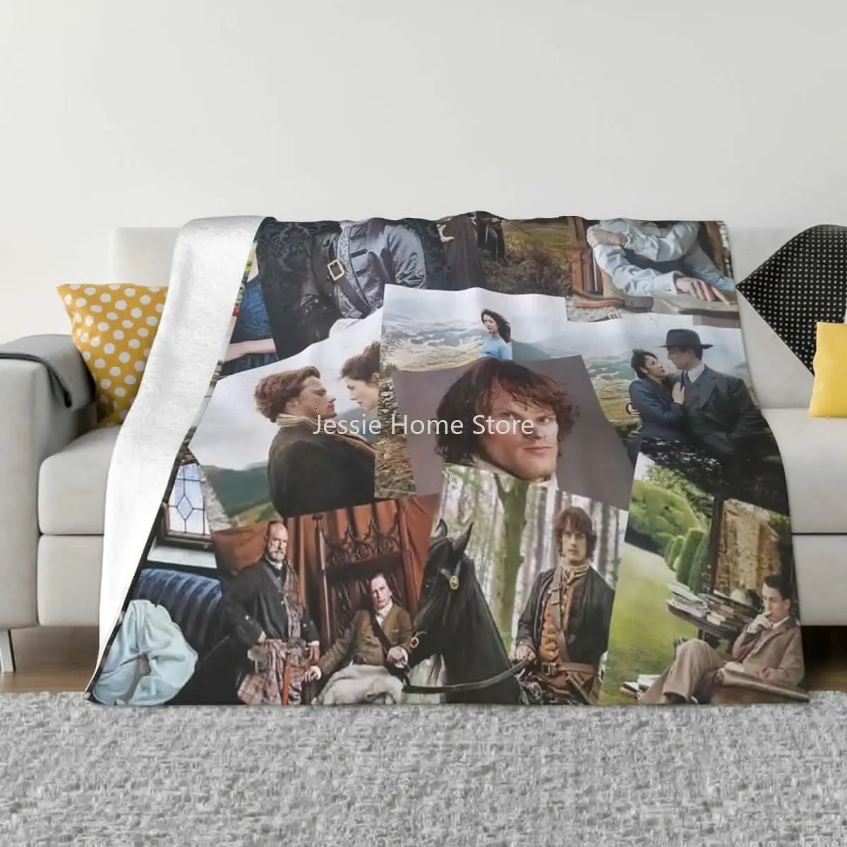 

Outlander Tv Show Blankets Flannel Summer Breathable Lightweight Thin Throw Blankets for Sofa Couch Bedding Throws