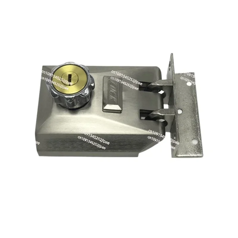 

Outdoor Sliding Door Steel Gate Lock Strength Wheel Hook Warehouse Iron Door Lock Automatic Latch Exterior Double Open Sliding