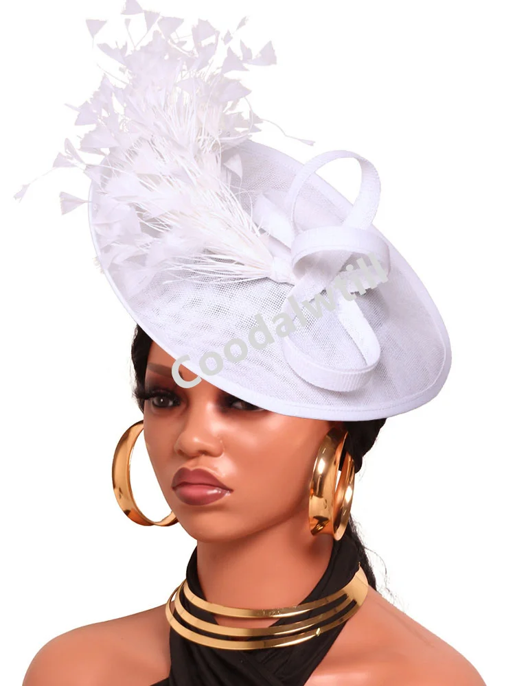 Green Fascinator Hats For Women Elegant Party Dinner Millinery Cap Ladies Race Chic Headpiece For Royal Ascot Wedding Headwear