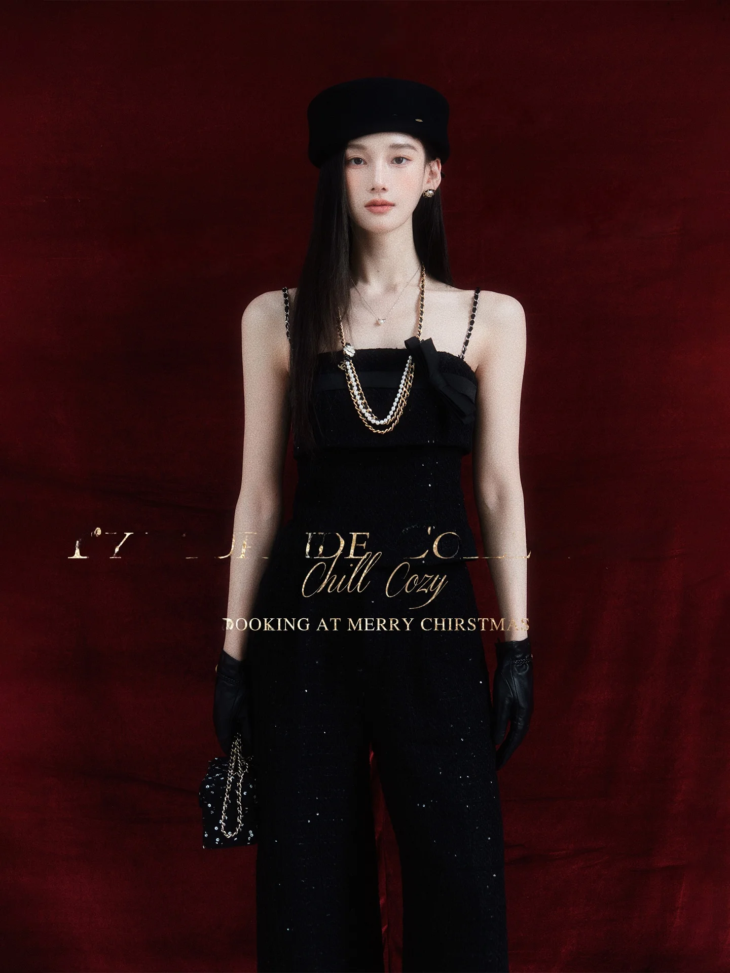 

Модный комплект из шерстяной смеси: топ-бандо и брюки для женщин, короткий, с узлом, для зимнего образа