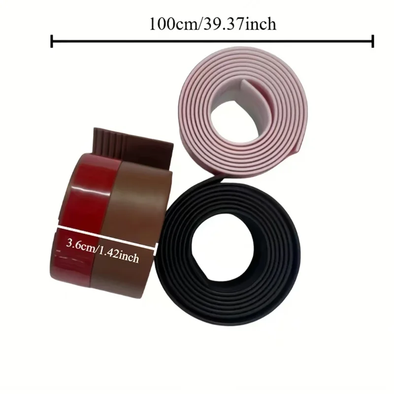 1/2/3/4PC 1m/39.37inch Self-Adhesive Door Bottom Seal,Total Protection from Draft, Dust, Water, Insects & Noise. Energy Saving image 3