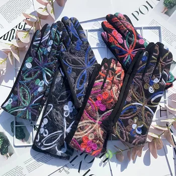Women Winter Warm Creative Gloves Youth Students Outdoor Cycling Full Finger Gloves Female Lady Touch Screen Thick Mittens