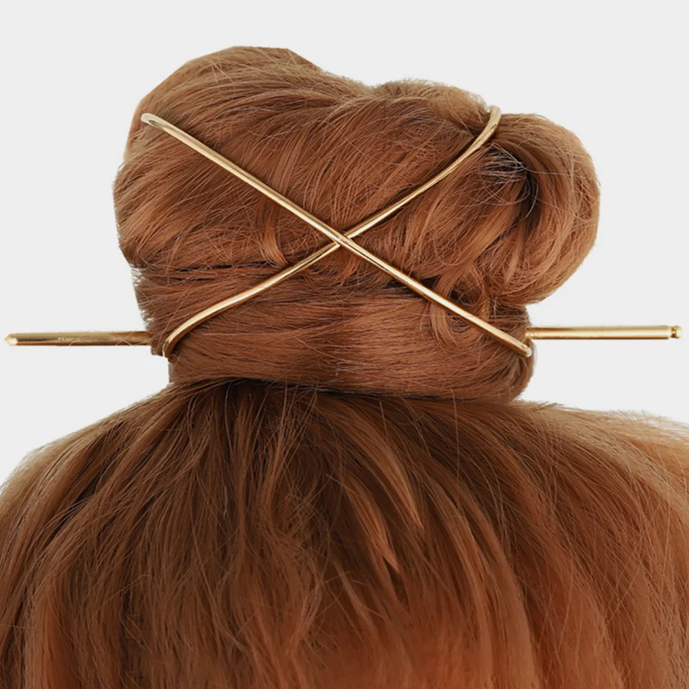 

2pcs Metal Accessories Anti Slip Clip for Ponytail Bride Gold Cuffs Bun Holder Hair Bun Clips Women Circle Hair Pin