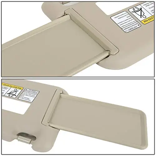 

Beige Driver Side Sun Visor For Toyota Rav4 2006–2012 With Integrated Mirror And Part Numbers 7432042500A0 A1 7432042501A1
