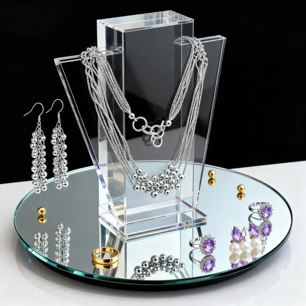 Charmantes 925 Sterling Silber Mehrreihiges Quasten-Perlen Halsketten- und Ohrring-Set für Damen, Modisch für Party und Hochzeit, Ideales Geschenk-Schmuckset