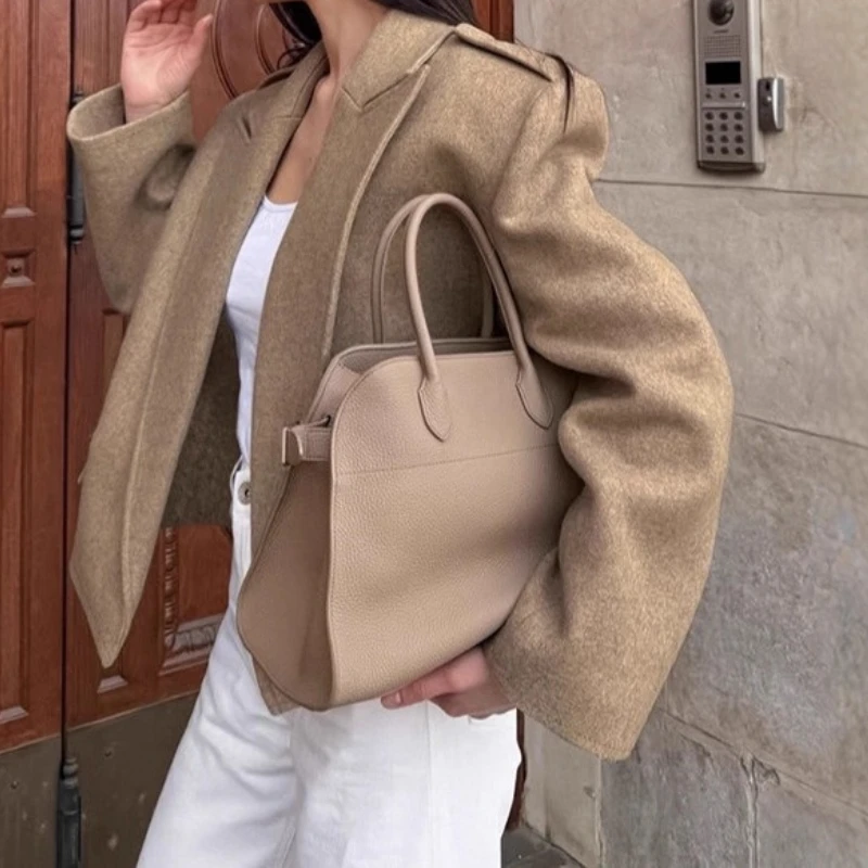 Commuter Workplace Gray Blazer Women's 2025 Fall Design Tweed Shoulder Pad Suit Top Women's Clothing