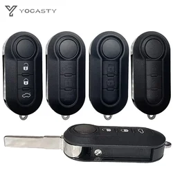 YOCASTY-Flip Folding Car Shell Case Chave, Capa para Fiat 500, Doblo, Bravo, Ducato, Qubo, Grande, Punto SIP22, 2, 3 Botão