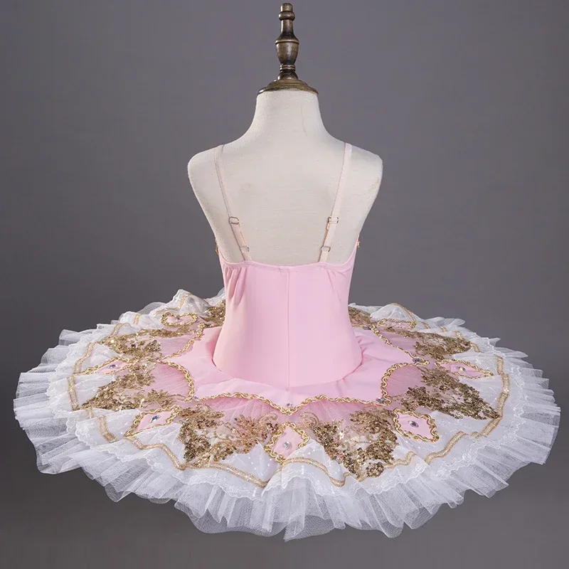 

Pre-professional Kids Girls Children Ballet Stage Performance Wear 7 Layers Pink Ballet Tutu Costumes