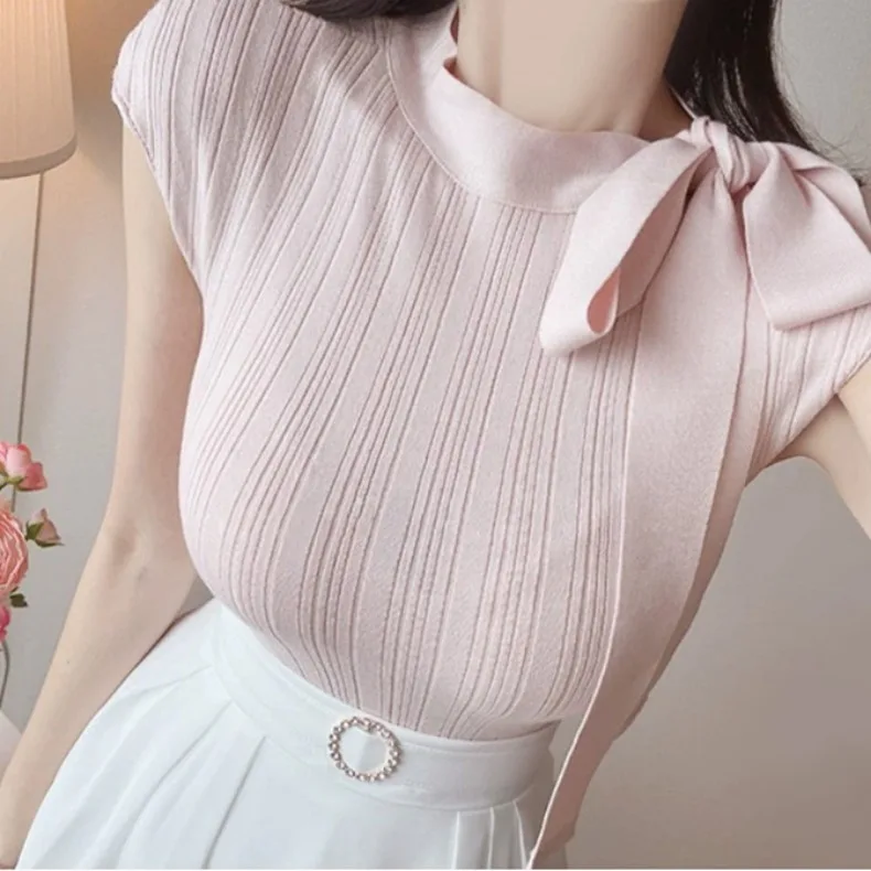 

Sexy Sweet f High Ne Sa Slim Fit Knitted T irt Women Autumn Winter Simple Splice Color Match Base Top Trendy