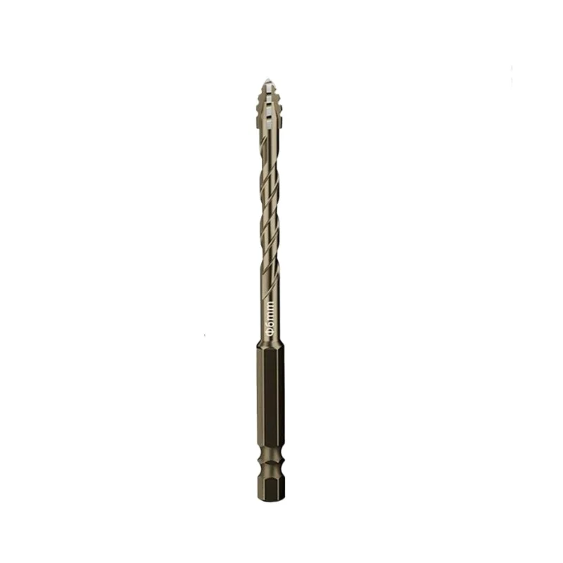 

FourFlute Drill Bit with Eccentric Design for Glass Tile and Hard Applications Featuring Triangular Spiral for Stability