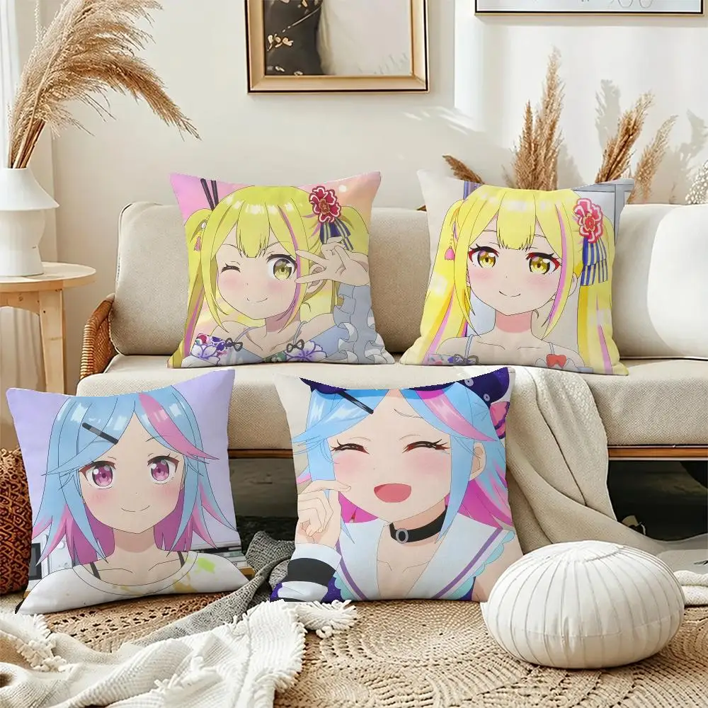 Hot Anime Salad Bowl Cushion Cover Short Plush Pillowcase, Washable Wrinkle Resistant Cover for Bedroom Gift