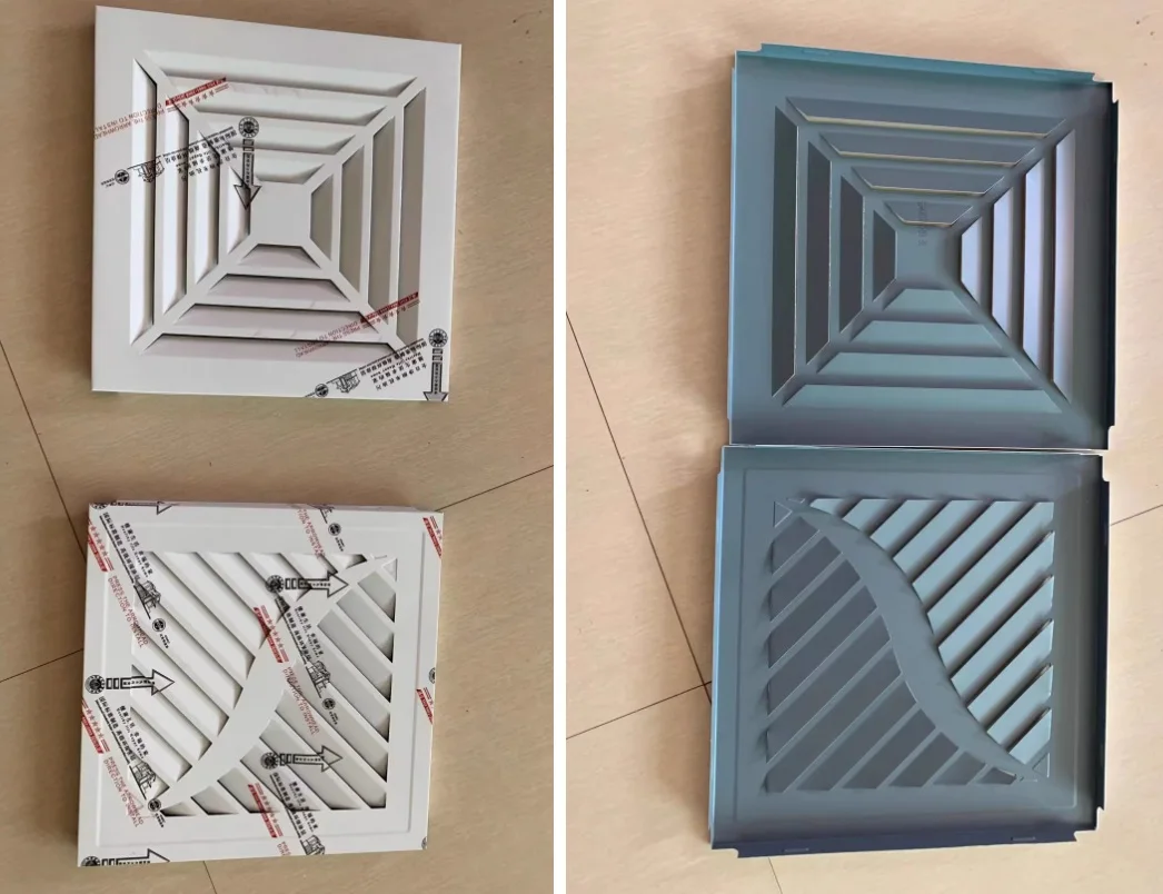 1Pc Aluminum Plastic 30*30cm Square Sidewall Soffit Air Vent Grille Cover Replacement