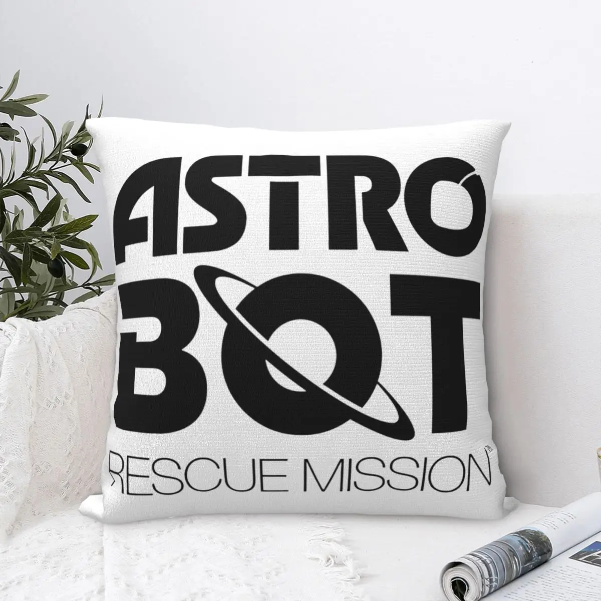 Home Decoration ASTRO-BOT Rescue Mission BLACK Pillowcase Accessories Pillow Cover Square Multi Size