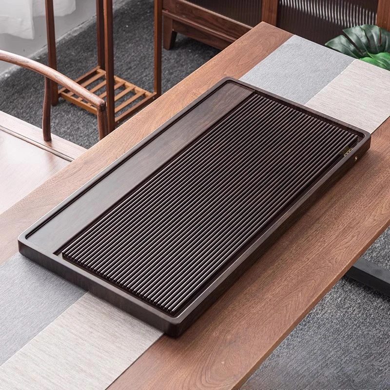 

Прием с дренажем Чайные подносы Офисные аксессуары Прямоугольные ретро подносы для чая в китайском стиле Деревянный дом Bandeja De Té MHCP