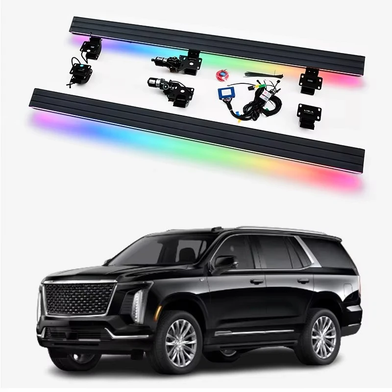 

Automatic Electric Power Neon LED Light Side Step Running Board for Escalade 2021-2025