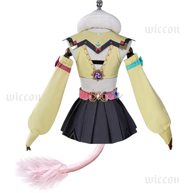 

asdh8@Genshin Impact varesa cosplay Game Wig Horn Accessory Uniform New Dress Suit Shoes Anime Carnival Party Out
