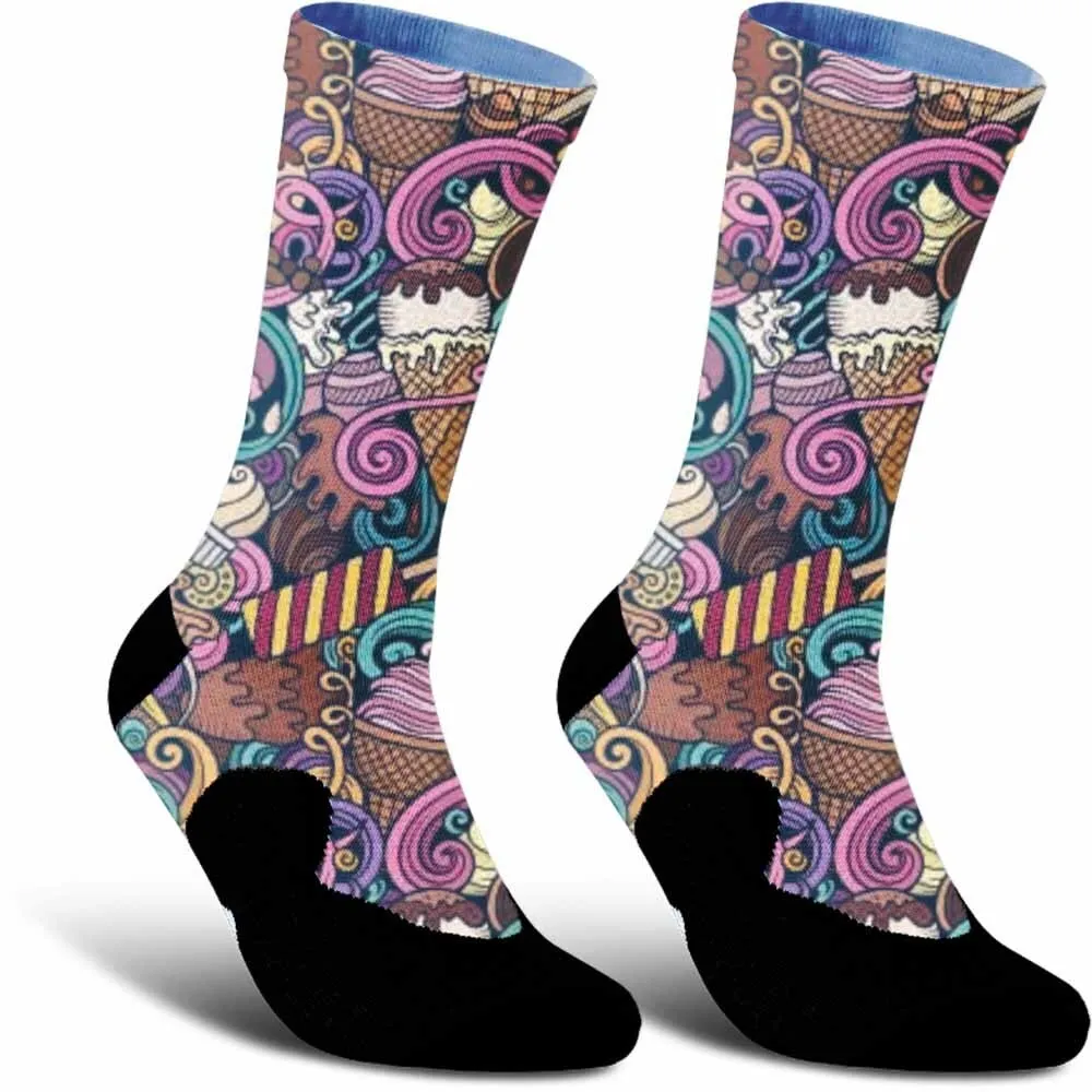 ถุงเท้าลายอินเทรนด์! ด้วยการออกแบบผลไม้ ของหวาน และรูปทรงเรขาคณิต มีสไตล์ อเนกประสงค์ และป้องกันการปะทะกัน แสดงสไตล์อันเป็นเอกลักษณ์ของคุณ!