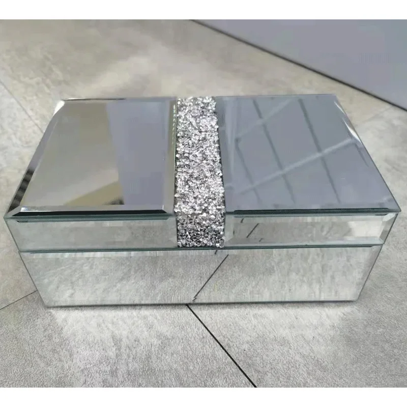 European glass broken diamond small jewelry box