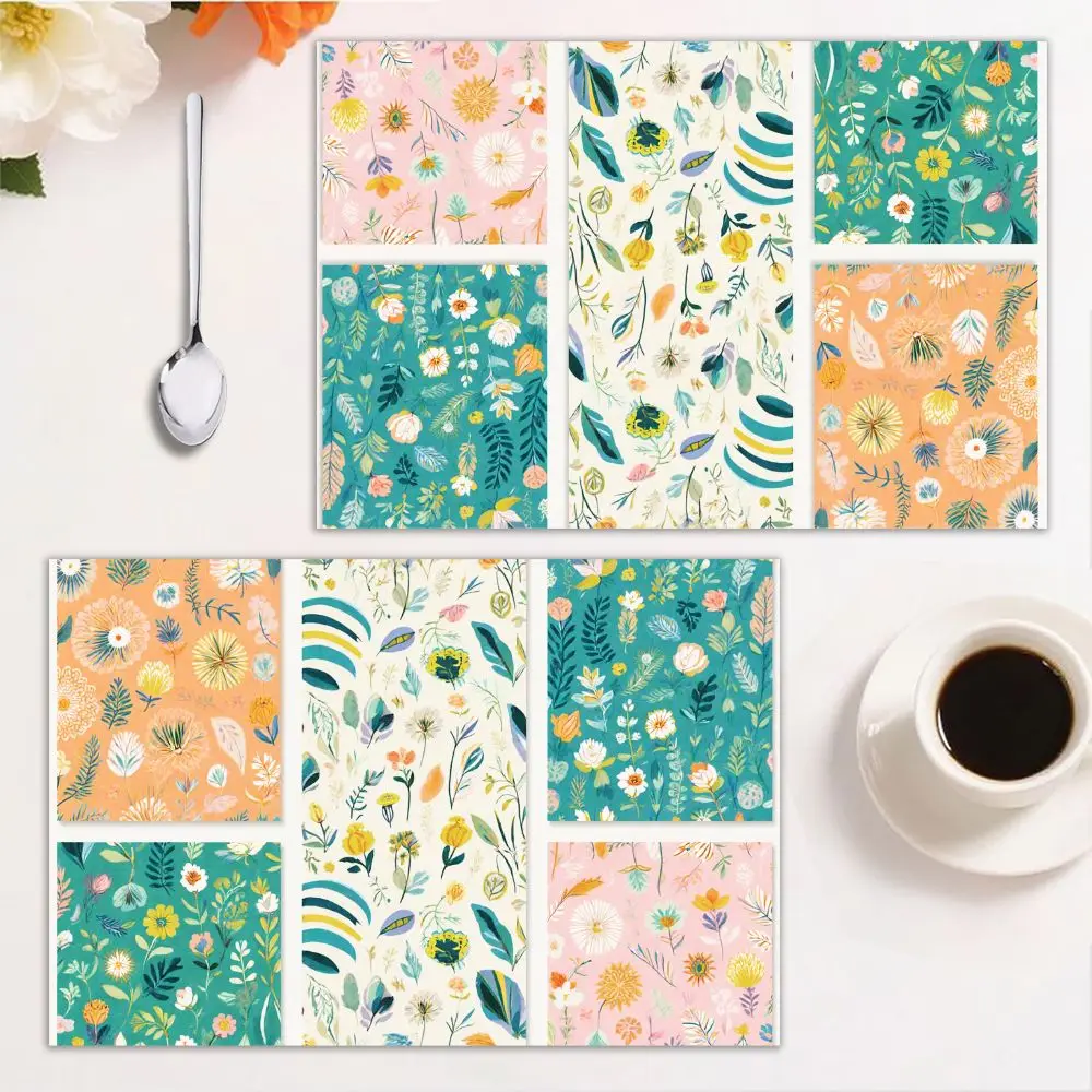 

2 шт. красочные цветочные салфетки 12 × 18 дюймов, современные коврики для стола, кухни, столовой, весенние встречи, моющиеся, нескользящие