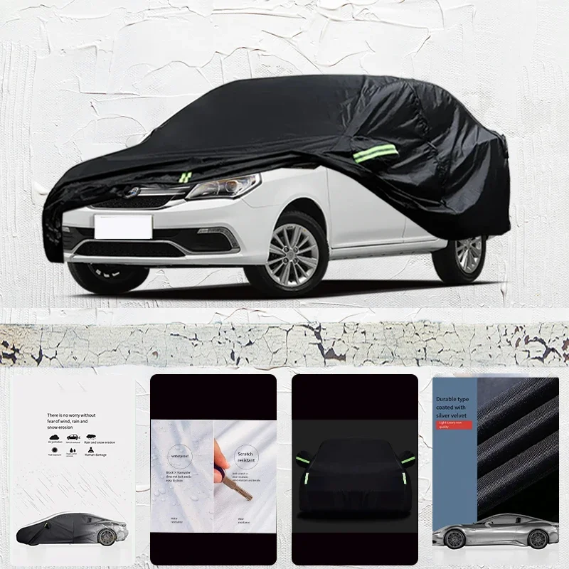 

For Geely KingKong fit Outdoor Protection Full Car Covers Snow Cover Sunshade Waterproof Dustproof Exterior Car cover Black